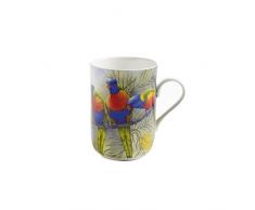 Maxwell & Williams PBD050 Birds of Australia Becher, Kaffeebecher, Tasse mit Vogelmotiv: Loris, in Geschenkbox, Porzellan