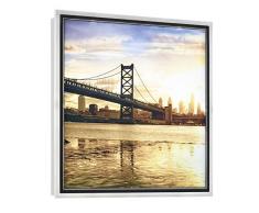 Reality Leuchten LED Wandleuchte Clipper R22140201, Rahmen Kunststoff weiß, Motiv Schiff, inkl. 12.5 Watt LED