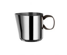 Alessi edo Vi PU302 Milchtopf aus Edelstahl, Griff aus Edelstahl, mit PVC-Beschichtung, Braun