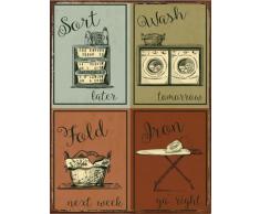 Metallschild, Wäschekorb, Humor, Heimdekoration, modernes Dekor, Wäschekorb Dekoration