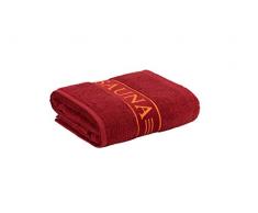 frottana Sauna - Saunatuch mit Bordüre 80 x 200 cm aus 100% Baumwolle, ruby