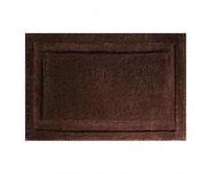 InterDesign Mikrofaser-Badematte, Duschvorleger für Master, Gästezimmer, Kinderzimmer, Eingangsbereich, 86,4 x 53,3 cm, Beige Set mit 1 Set of 1 Schokoladenbraun