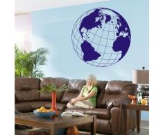 Indigos 4052166148931 Wandtattoo w666 Globen Wandaufkleber 120 x 119 cm, blau
