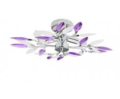 Globo Blätter Deckenleuchte 3x40W, chrom/lila