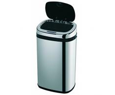 MSV Edelstahl Automatik Sensor Mülleimer Abfalleimer - automatische Öffnung - 42 Liter