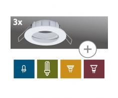Paulmann 99739 Spot Premium Einbaurahmen starr Weiß 3er Kombinieren Downlight 2Easy Basic-Sets Deckenleuchte, Metall,