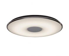 Trio Leuchten LED Deckenleuchte Tokyo 628915001, Acryl weiß, Rand klar, 45 Watt, Fernbedienung Helligkeit und Lichtfarbe einstellbar, Nachtlicht Funktion