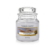 Yankee Candle Autumn Pearl Kerze im Glas, Glass, Weiß, 8.9