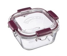 Frischhaltedose aus Borosilikatglas mit auslaufsicherem Clipverschluss-System, BPA-frei, backofen- und mikrowellenfest, 750 ml, MaÃe: 17,5 x 17,5 x 8,5 cm