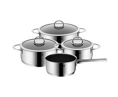 WMF Vignola Topfset 4-teilig, Cromargan Edelstahl poliert, Töpfe mit Glasdeckel, Induktionstöpfe, Topf Induktion, beschichtet