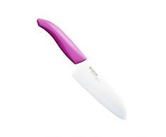 kyocera FK-140WH-PU FK Colors Serie, Santoku Messer, Klinge 14 cm, Griff lila