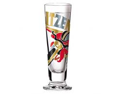 RITZENHOFF Black Label Schnapsglas von Ãscar Climent, aus Kristallglas, 40 ml, mit fünf Bierdeckeln