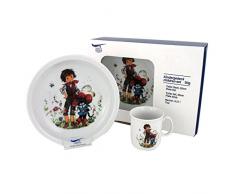 Triptis-Porzellan gestiefelte Kater Kindergedeck, 3 teilig Kindergeschirr