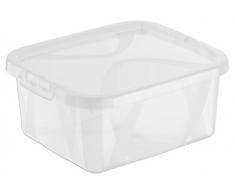 Rotho Arco 8er - Set Aufbewahrungsboxen 2 l mit Deckel, Kunststoff (PP), transparent, 2 Liter (19,8 x 16,5 x 8,6 cm)