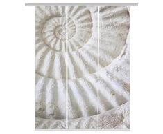 Home Fashion Digitaldruck Schiebevorhang 3er Set, Stoff, Natur, 245 x 60 x 245 cm, 3-Einheiten