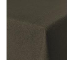 Beschichtete Baumwolle Tischdecke, schmutz- und wasserabweisend, abwaschbar, dunkelbraun, 100 x 140cm (Größe und Farbe wählbar)