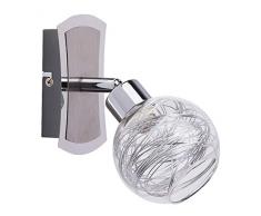 RABALUX Wandleuchte, Glas, G9, 28 W, Silber, 1-flammig