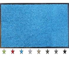 oKu-Tex Fußmatte | Schmutzfangmatte | Eco-Clean| Türkis | Recycling-Gummi | für innen | Eingangsbereich / Haustür / Treppenhaus / Flur | rutschfest | 60x90 cm