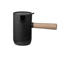 Stelton 421 Collar Milchkännchen - Edelstahl mit Teflonbeschichtung - Eichenholz 0,5 L 19 x 11 x 15 cm