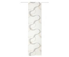 Deko Trends Schiebevorhang, Stoff, wollweiß-Creme-grau, 245 x 60 x 0.1 cm