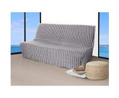 Soleil docre Bezug Bettcouch Jacquard Breite 190 cm COTONADE anthrazitgrau
