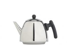 doppelwandige Teekanne Duet® classic Edelstahl glänzend schwarze Beschläge 1,2 ltr.