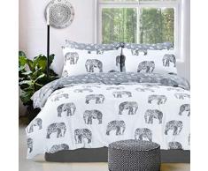 Sleep Down Bettwäsche-Set für Einzelbett, Baumwolle, Grau