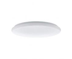 EGLO LED Deckenlampe Giron-S, 1 flammige Deckenleuchte mit Sternenhimmel-Effekt, Material: Stahl, Kunststoff, Farbe: weiß, Ø: 57 cm, dimmbar, weißtöne per Fernbedienung einstellbar