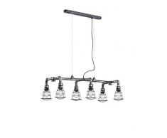 Trio Leuchten Pendelleuchte 307000688 Gotham, Metall silberfarbig antik, exkl. 6 x E27