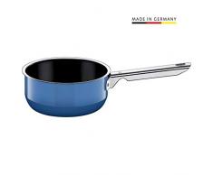 Silit Nature Blue Stielkasserolle, 16 cm ohne Deckel, Kochtopf 1,3l, Silargan Funktionskeramik, Topf Induktion, blau