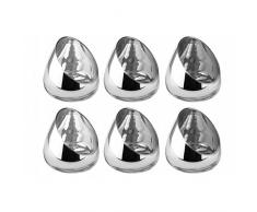 Fink 115400 Colorful Windlicht, 6-er Set, Glas, Silber, 12 x 12 x 13 cm