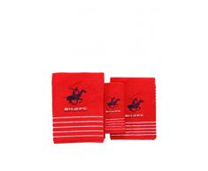 Beverly Hills Polo Club Handtuch 3er Set California rot 30 x 50 cm + 50 x 90 cm + 70 x 140 cm