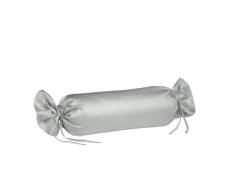 Fleuresse Colours Nackenrollenbezug, Mako Satin, silber, 15 x 40 cm