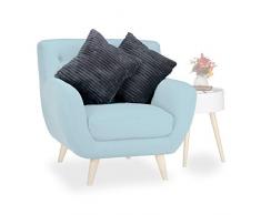 Relaxdays Kuschelkissen 2er Set, Sofakisssen mit Bezug, Dekokissen flauschig, Zierkissen, HxBxT: 15 x 40 x 40 cm, grau