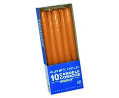 CERERIA DI Giorgio risthò Kerzen konisch-Kerzenhalter, Wachs, Orange, 2.2 x 25 cm, 10 Stück