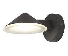 Eco Light Moderne Außenwandleuchte Cone, 8 LED, 12 W, IP54 1876 GR