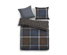 TOM TAILOR Unisex Heimtextilien & Bettware Karierte Wende-Bettwäsche braun/Brown,135/200