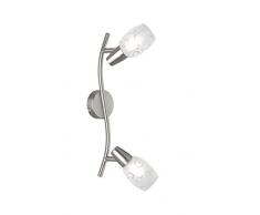 Reality Leuchten Strahler, Metall, nickel matt, 8 x 39 x 19 cm