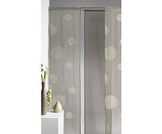 Home Maison Schiebevorhang, Bestickt, Polyester, Motiv: Kreise, 50 x 260 cm, Taupe, 50 x 260 cm