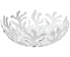 Alessi Mediterraneo ESI01/29 W - Design Obstschale aus Edelstahl und Epoxidharz, Weiß