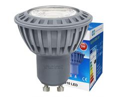 Long Life Lamp Company 10 Stück GU10 5 W COB LED Cool White Farbe 50 W Ersatz für Halogenlampe mit neuer Chip-Technologie ausgestattet
