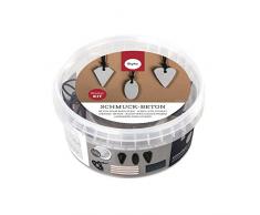 RAYHER Schmuckbeton Starter Kit 2, Bastelset zum Gießen von Schmuckanhängern aus Beton