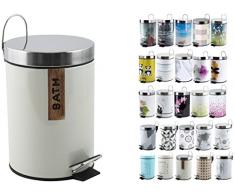 MSV Kosmetikeimer Iguaçu Mülleimer Treteimer Abfalleimer - 3 Liter – mit Herausnehmbaren Inneneimer