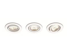 Philips myLiving LED Warmglow Einbauspot Shellbark, 3-flammig, rund, weiß