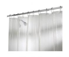 iDesign Rain Duschvorhang, 183 x 183 cm, durchsichtig, PVC-freier EVA