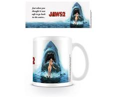 Jaws MG24844 2 Poster Coffee Mug Kaffeetassen, porzellan, Mehrfarbig