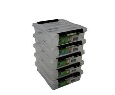 Orthex 5er Set Clipbox Smart Store Classic 1 Aufbewahrungsbox, Plastik, transparent, 21x17x6 cm, 5-Einheiten