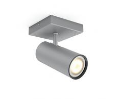 Philips Hue LED Buratto Spot Erweiterung, dimmbar, alle Weißschattierungen, steuerbar via App, silber, kompatibel mit Amazon Alexa (Echo, Echo Dot)