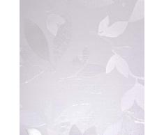 Fensterfolie statisch Vitrostatic Blätter 3D Sichtschutz Folie, PVC, ohne Phthalate, transparent, 45cm x 1,5m, 200µm (Stärke: 0,2mm), Venilia 54777