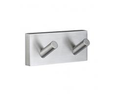 SMEDBO Haus verchromter matt doppelt Handtuch Haken, Silber